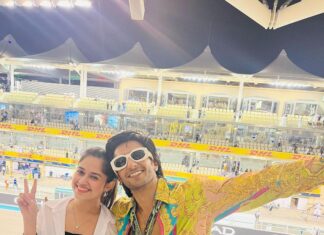 Jannat Zubair Rahmani Instagram - @f1 was fun and @ranveersingh made it even more fun!🫶🏻 Abu Dhabi, United Arab Emirates