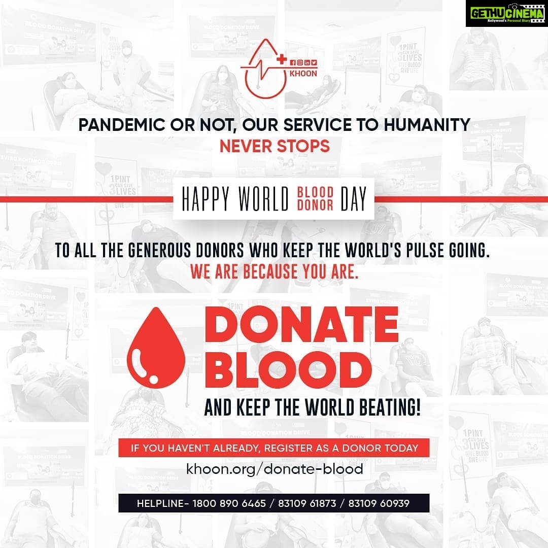 John Abraham Instagram - This #worldblooddonorday make a pledge to register yourself as a Donor if you haven't already! Join the @khoonkhas family of donors. The team will contact you with a requirement near you. To register, call 1800 890 6465 or simply DM @khoonkhas YOU can make a difference! #blooddonation #covidresources #COVID19 #covid19india #covid #donatebloodsavelife #coronaviruspandemic