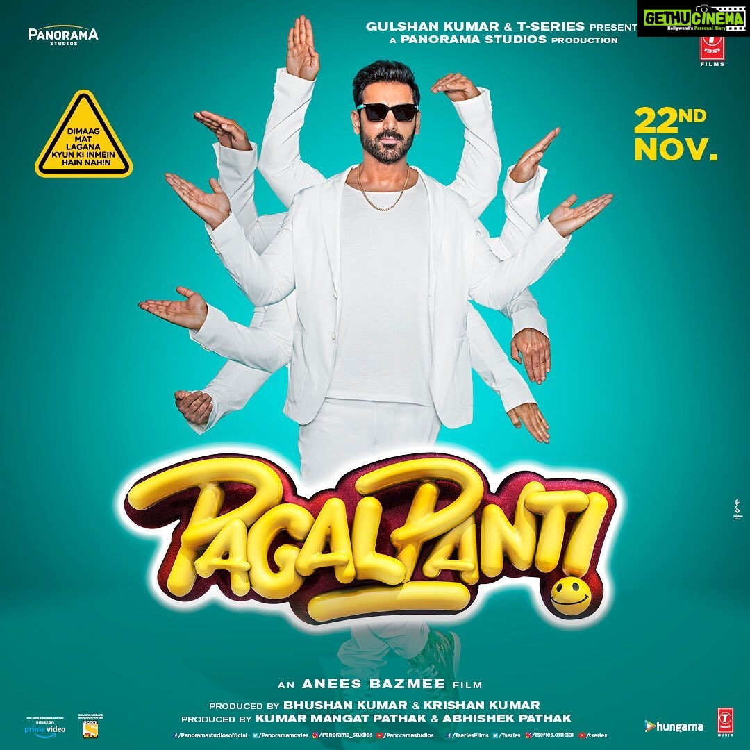 John Abraham Instagram - Inki daal mein hamesha kuch kaala hota hai 😜 Their #PagalpantiMoments are crazy, what’s yours? . . @aneesbazmee @anilskapoor @arshad_warsi @pulkitsamrat @ileana_official @kriti.kharbanda @urvashirautela @saurabhshuklafilms @bhushankumar @kumarmangatpathak @abhishekpathakk @tseriesfilms @tseries.official @panorama_studios
