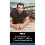 John Abraham Instagram – Book your #Parmanu tickets on @paytmtickets and get ₹150 Cashback*! Use code : PARMANU150
Hurry, book your tickets now: http://m.p-y.tm/ptsp 
#ParmanuInTheatres #ParmanuTheStoryOfPokhran
#ParmanuWinninghearts