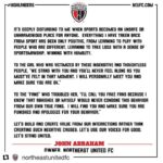 John Abraham Instagram – #Repost @northeastunitedfc
・・・
Statement: NEUFC stands by the the passionate supporters who faced untoward incident at the Marina Arena in Chennai last night.  Here is a brief statement from our owner @thejohnabraham.  #Highlanders we are with you.  #8States1United