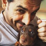 John Abraham Instagram - If I had to describe what beauty is...this is it. . . . . . . #dogsofinstagram #puppiesofinstagram #dogs #pups #puppylove #loveanimals #pupstagram #johnabraham #ja #jaentertainment