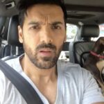 John Abraham Instagram - Driving my baby back home :) @abraham_bailey P.S : this was shot using the GoPro camera please do not try this on your phone. Drive Safe! Stay Safe!