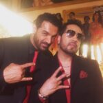 John Abraham Instagram – Shooting for the title track of #WelcomeBack with #mikasingh