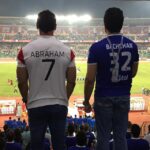 John Abraham Instagram – Northeast United FC vs Chennaiyen FC . Great match . Even better friends :)