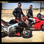 John Abraham Instagram - With 2 Italian beauties (that's not us) ... 1199 and the RSV 4 @motographer