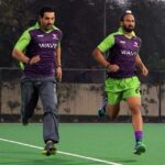 John Abraham Instagram - Training session with Sardara and me ... Trying 100s sub 12 seconds