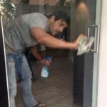 John Abraham Instagram - Cleaning JA entertainment office doors this evening ... OCD