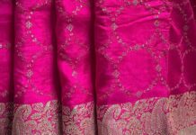 Joy Crizildaa Instagram - Soft munga crepe silk saree with beautiful sequins work saree 💫 To place an order Kindly DM ! ❤️ Disclaimer : color may appear slightly different due to photography No exchange or return Unpacking video must for any sort of damage complaints Threads here and there, missing threads,colour smudges are not considered as damage as they are the result in hand woven sarees.