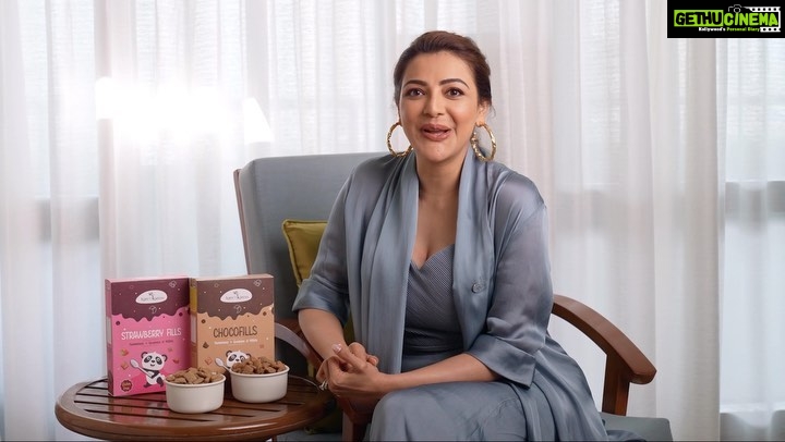 Kajal Aggarwal Instagram - Snacking need not be unhealthy to be fun! 😍 Dear moms - make the smart choice for your little ones with @kareandkaress Strawberry Fills & Chocolate Fills. It is made with the goodness of 4 whole grains that are gluten-free and are a good source of Protein, Calcium & Iron! Make your baby’s life healthier in every aspect. 🥰❤️👶 Tag a #mom who needs to see this in the comments section! Let’s spread the word. #KareAndKaress #ConsciousParentingSimplified #KajalAggarwal #Chocofills #StrawberryFills #babyFood #HealthyJunk