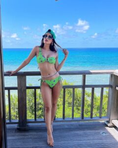 Karishma Sharma Instagram - Girls just wanna have 🌞 Coming back to work with tan lines and golden skin. ✨✨ Bikini by @flawedbyshaleen #beachbum #sea #thesunneversetsinparadise Hilton Seychelles Northolme Resort & Spa