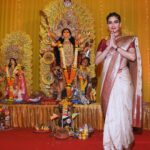 Karishma Sharma Instagram – The sound of dhaak, the rhythm of dhunuchi naach, the smell of kaash, and the touch of golden sun ….. Yes it is the time of the year again – Welcome home, Mother Durga.

Be my Durga Pujo, I’ll be your Kolkata..!!
