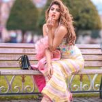 Karishma Sharma Instagram - Life’s all about Rainbows, Glitter and Unicorns. And so is my outfit 🥰🌸🌈✨ and not to forget I look like Candy Floss hehe 🥴🍭 @fitzupofficial @goturkey @turkeytourismin . Shot by @istanbulphotosession Wearing @nirmooha Styled by @simran_kabra Hagia Sofia
