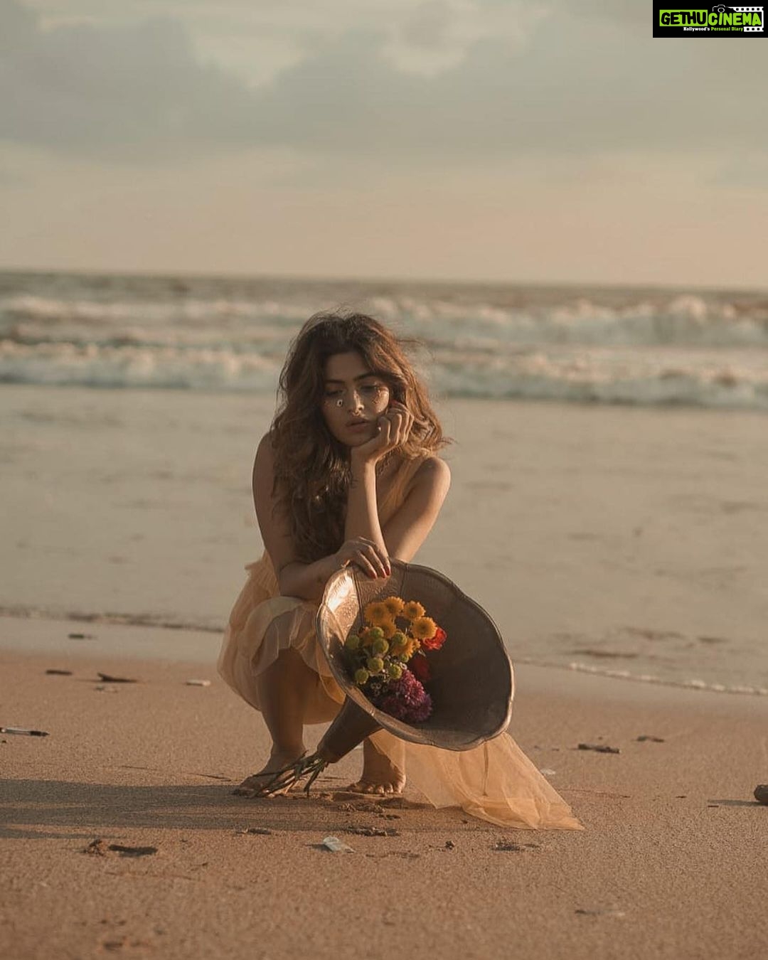 Karishma Sharma Instagram - When I saw the break of day . I wished that I could fly away . Instead of kneeling in the sand . Catching teardrops in my hand. . Shot by @biryanimasala Makeupby @shades.of.happyness