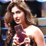 Karishma Sharma Instagram - The Samsung #GalaxyA9 is the first phone with four cameras and it's versatile capabilities have left me stunned. I am so much excited to create marvellous works of art with the right camera. Whether it's a zoomed shot with the telephoto camera or an ultra-wide shot with the ultra-wide camera, the A9 can do it all effortlessly. Along with the camera, I loved the glossy back that makes it a trendy accessory. #Worlds1stQuadCam #withGalaxy