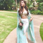Karishma Sharma Instagram - Styled by- @simrankhera5 Assisted by - @zeenalpanchal Outfit by- @yashodharaoffocial Earrings by- @theomniadesigncompany The Leela Palace Bengaluru