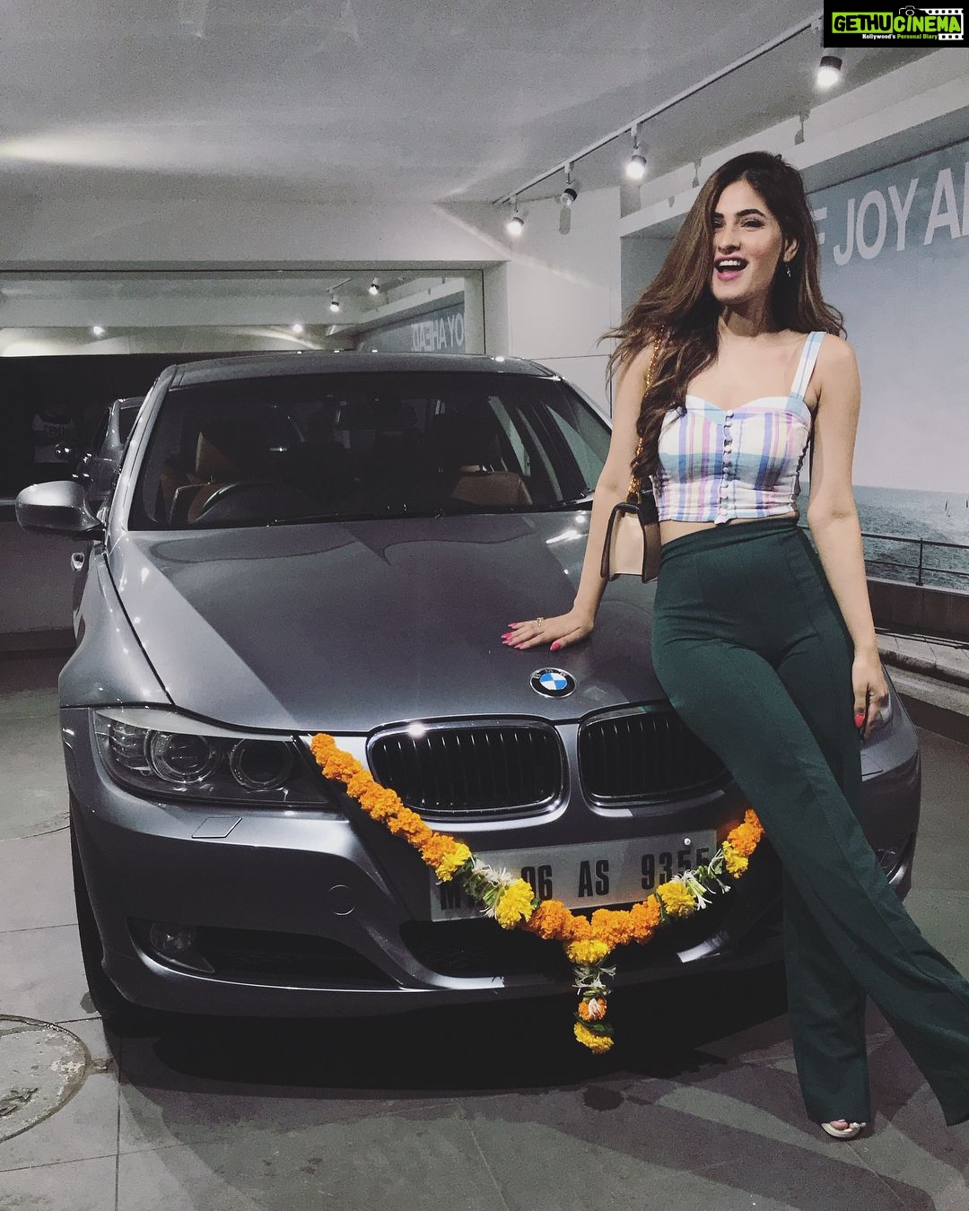 Karishma Sharma - 155K Likes - When hardwork pays off!! Finally earned my new car! Welcome home baby.. 😍 #Gratitude #Blessed