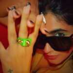 Karishma Sharma Instagram - I had my own way of playing holi this year A lil blur a lil colour. 💚💚🤍💜☮️ Wishing you guys a happy and safe holi 🥳🤗 Shot by @anannyaj_s Makeup by @makeupbykhushikhivishra