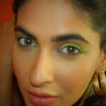Karishma Sharma Instagram - I had my own way of playing holi this year A lil blur a lil colour. 💚💚🤍💜☮️ Wishing you guys a happy and safe holi 🥳🤗 Shot by @anannyaj_s Makeup by @makeupbykhushikhivishra