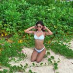 Karishma Sharma Instagram - She sells seashells by the seashore 💚🎄🍀 Swimwear @papaayaswimwear