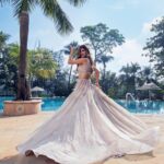 Karishma Sharma Instagram - All glammed up by the best, @kajolrpaswwan. Here's to the team, behind this! 🙆‍♀️ Look created and conceptualised by @kajolrpaswwan Hair @kajolrpaswwanteam Outfit @dollyjstudio Jewellery @raniwala1881 Stylist @simran_kabra Photographer @luvisrani Location @renaissancemum