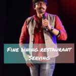 Karthik Kumar Instagram - Style of Serving food in fine dining restaurants! #SecondDecoction 2016 was my second standup comedy special, before #BloodChutney 2018 on @primevideoin & now #Aansplaining 2022 on tour! Tickets in bio for the Aansplaining tour! #middleclasslife #standupcomedy
