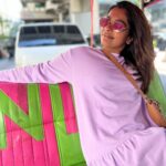 Keerthi shanthanu Instagram - Hiii! 💜💖💚 #staycolourful