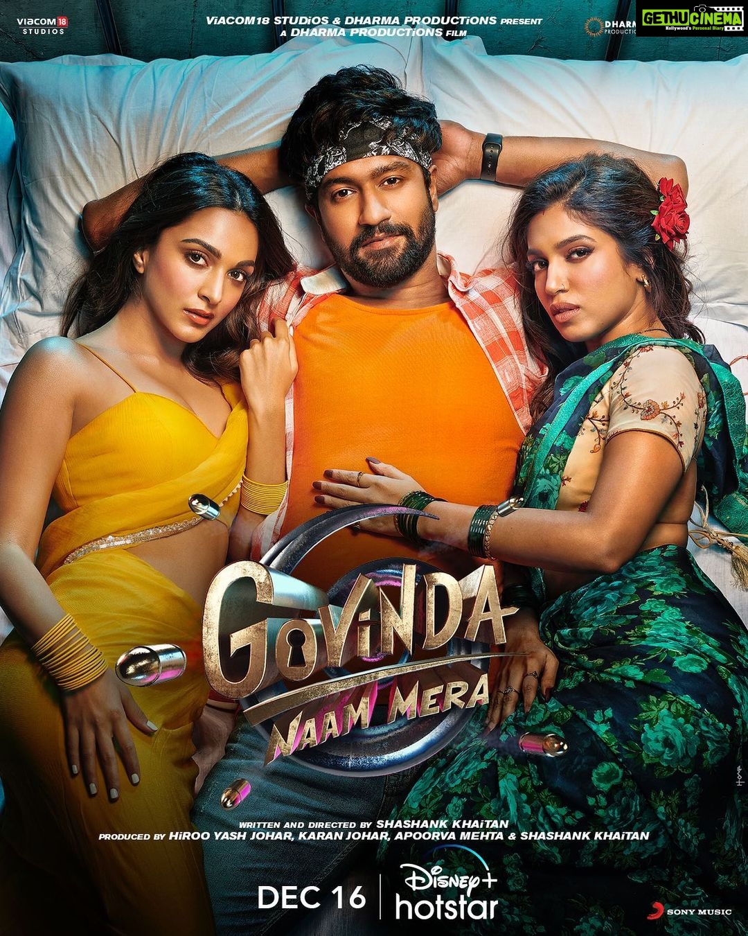 Kiara Advani Instagram - Murder, mystery, madness & masala - ALL coming to your home screens!🍿 #GovindaNaamMera streaming from 16th Dec, only on @disneyplushotstar! #GovindaNaamMeraOnHotstar @karanjohar @apoorva1972 @ajit_andhare @vickykaushal09 @bhumipednekar @shashankkhaitan @viacom18studios @dharmamovies @mentor_disciple_films @sonymusicindia