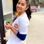 Komalee Prasad Instagram – To shoots , fresh air , freedom and acting the doctor in me, #throwback to so many good things 🥺❤️
Can you guess which upcoming movie are these #workingstills from ?!