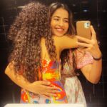 Komalee Prasad Instagram - Happiness is an emotional hug from your best friend in the washroom amidst her success celebration while we forget that there are people waiting outside… 😂 Congratulations on this success my loveeee @anupamaparameswaran96 ♥️ 🤗 To many such moments and getting high on diet coke dances 🥳💃🏻 #aboutlastnight #karthikeya2