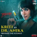 Kriti Sanon Instagram - Sometimes its not about the length of a character but the depth of it.. Dr.Anika was a tricky one- to strike a balance between who she was and who she pretended to be.. Anika didn’t answer any question with certainty but I’m glad you answered all my questions @amarkaushik 🤪🤣 #Bhediya