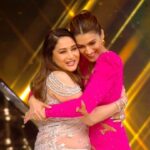Kriti Sanon Instagram - The only woman my heart goes Dhak Dhak for! 😍 Its always surreal to dance with the one who inspired me to dance in the first place!! ❤️ 💃🏻 @madhuridixitnene ma’am, there’s no one like you! ❤️😘