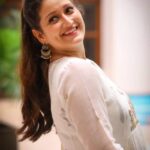 Laila Mehdin Instagram - 🤍🤍White … is not a mere absence of color; it is a shining and affirmative thing, as fierce as red, as definite as black🤍🤍 🎼🎶Still one of my favourite songs. Who else loves this song? ✨💖 #ootd #weekendstyle Outfit: @rosette.attire Styled by: @praveenraja Style team: @madhuniga @inaz_farhan