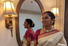 Lakshmi Priyaa Chandramouli Instagram - 68th National Films Awards Ceremony! Styled by @themis_vanessa Blouse by @soul__spectrum Jewellery @manjushaa_jewelry Makeup and Hair by @ramilamuktan_makeup_artist Photos by @venkataraghavan.s #NationalAwards2020 #68thNationalAwards #VigyanBhawan #BestSupportingActress #SivaranjaniyumInnumSilaPengalum #BestFeatureFilmInTamil #DressUp #LakshmiPriyaaChandramouli #GratitudeAlways Vigyan Bhawan