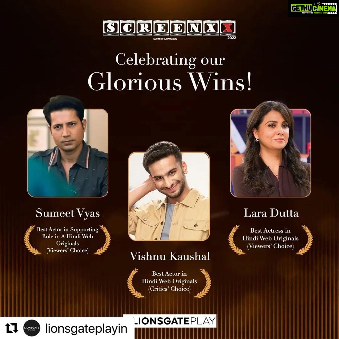 Lara Dutta Instagram - Vasudha Rao is by far one of my most favourite characters I have portrayed on screen!! Her goofiness, vulnerability and eternal optimism are the few things I love about her!! Thank you for your love and appreciation! Am truly grateful!!!🙏🙏🙏 @lionsgateplayin @kunalkohli #screenxxawards #HiccupsandHookups