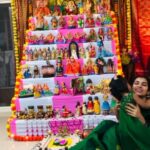 M.M. Manasi Instagram - Day 5 Green What a beautiful audio series @monisshamm bachha is doing... Have you guys been following it?? Do check her reels out for some real good soul music♥️♥️ #Day5 #Green #ColoursOfNavaratri #Swara #Daughter #Festival #Navaratri #Reels #reelitfeelit #Sarees