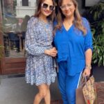 Madhoo Instagram - Happy birthday dearest @sharmillakhanna and to our #londonmemories 💜💜💜💜💜💜💜happy happy birthday