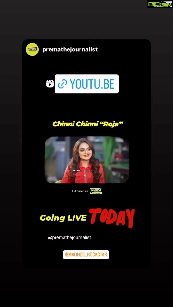 Madhoo Instagram - @premamalini @premathejournalist thank you Prema ji for an awesome chat… it dint feel like an interview. Felt like I was talking to a #friend … ofcourse forever #roja #chinachinaasai @arrahman thank you for this music that I am everyone s heart forever . ❤️❤️❤️❤️ #happythanksgivng