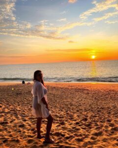 Malavika Instagram - that crazy little sun of a beach🌞❤️