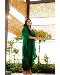 Manjima Mohan Instagram - 💚
Outfit : @label_afeera 
Jewellery : @rimliboutique 
Makeup : @salomirdiamond 
Hair : @raisedbrowsbybhavani 
Photography : @kiransaphotography 
Styling : @theresa.shalini 
#styledbyshalz