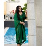 Manjima Mohan Instagram - 💚 Outfit : @label_afeera Jewellery : @rimliboutique Makeup : @salomirdiamond Hair : @raisedbrowsbybhavani Photography : @kiransaphotography Styling : @theresa.shalini #styledbyshalz Chennai, India