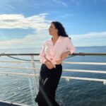 Maryam Zakaria Instagram - Sun kissed 🌞😘 📍Baltic sea . . #beautifulview #sunkissed #cruise #cruising #traveldiaries #travelphotography #photoshoot #balticsea #outfitoftheday #style #fashion #actress #model #bollywoodactress #influencer #maryamzakaria #glam Baltic Sea