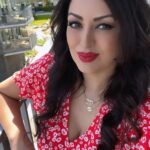 Maryam Zakaria Instagram - ❤️☀️#selfieinthebalcony . . #smile #beautifulday #reddress #flowerdress #makeup #hudabeauty #maclipstick #mac #curlyhair #selfietime #stockholm #sweden #traveldiaries #actress #influencer #glam #maryamzakaria Stockholm, Sweden