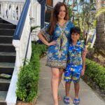 Maryam Zakaria Instagram - We are twining with our blue summer outfits 😍 @realaryanthakur #goa #vacationmode #holiday #motherandson #beachwear #summerwear #summeroutfits #boyfashion #travelphotography #model #actress #influencer Candolim Beach, Goa