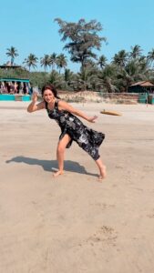 Maryam Zakaria Instagram - Love this song #saami❤️ 📍Goa ( Ashwem Beach ) . . #saamisaami #pushpa #trending #trendingreels #goa #dance #reels #reelsinstagram #reelitfeelit #reelsindia #telugusongs #travelindia #traveldiaries Mandrem, Goa, India
