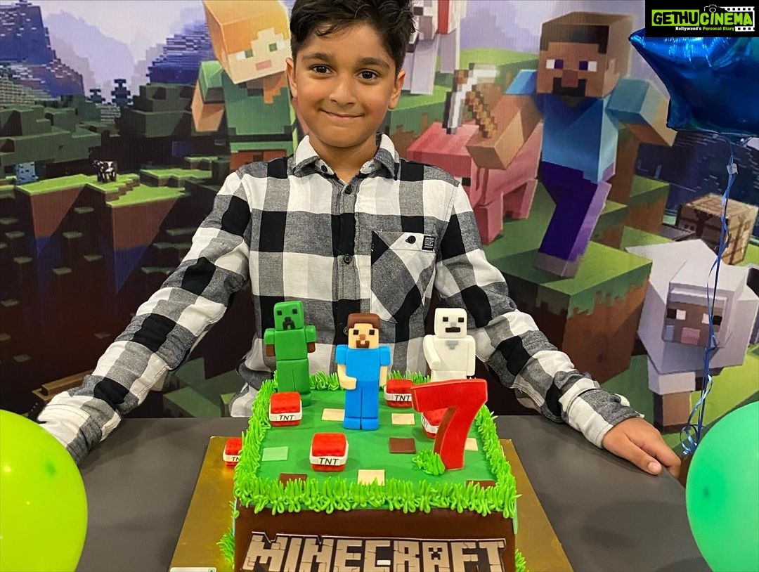 Maryam Zakaria Instagram - Thank you everyone for all your birthday wishes for @realaryanthakur ❤️ #aboutyeasterday #aryansbirthdayparty #minecraft #minecraftcake #birthdayparty #minecraftparty Mumbai, Maharashtra