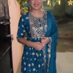 Maryam Zakaria Instagram - There’s a reason fairies wear blue! It’s the color of magic.💙✨ . . #happydiwali #indianlook #indianwear #diwalioutfit #reels #reelswithmz #maryamzakaria #ethnicwear #festivewear Pune, Maharashtra