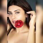 Naira Shah Instagram - The aim of art is not to represent the outward appearance but Their Inward Significance 🌹🌹🌹 MY WAY of Taking the rose😋 #nairashah🌟#2k22#september#rose#lover#giver#reciever#art#love No makeup look continues With my fav @munnasphotography Mumbai, Maharashtra