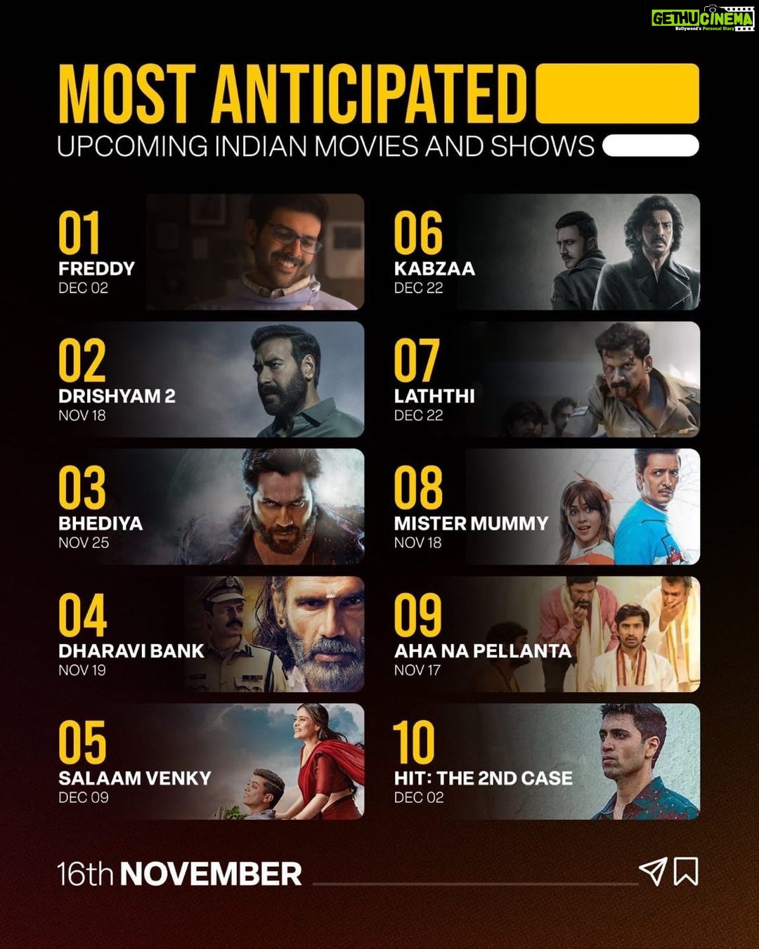 Nandha Durairaj Instagram - #Laththi among the Top 10 upcoming Movies in #IMDbMostAnticipated #IMDbMostAnticipated - a list of the most anticipated Indian movies based on page views on IMDb.com, as of November #Laatti #LaththiComingSoon @VishalKOfficial @dir_vinothkumar @RanaProduction0