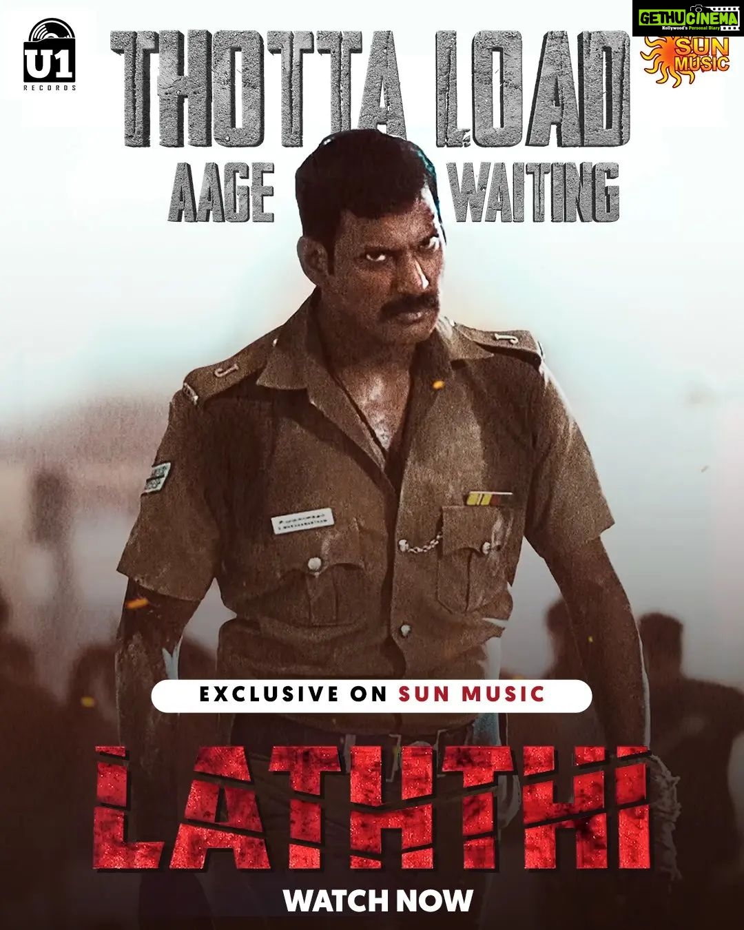 Nandha Durairaj Instagram - Watch Firey Song Thotta Load Aage Waiting Exclusive On @sunmusic_offl #LaththiCharge #Vishal @actorvishalofficial @itsyuvan @u1recordsoffl @rana_productions_ @nandaa_actor @actorramana_official @dir_vinothkumar @thesunainaa @balasubramaniem_dop @bala_dop @peterheinoffl @vasukibhaskar @kannanartdir @immasterdinesh @srikanth_nb @harikr_official @johnsoncinepro @ajay_64403 @ursvamsishekar